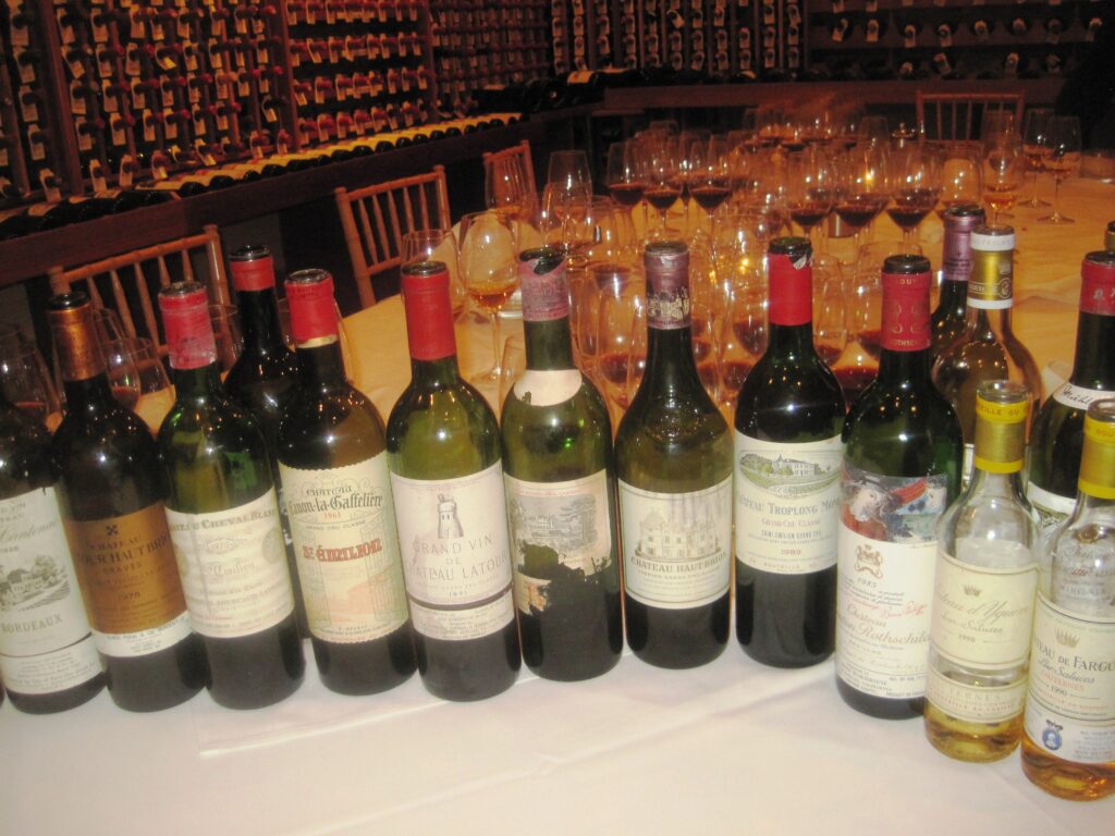 7 Blind decades bottles 1024x768 7 Blind Men tastes 7 decades of Bordeaux wine from the 20s   80s!