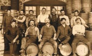 Caliornia wine history with barrels