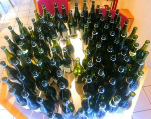Chateauneuf du Pape Wine Bottles