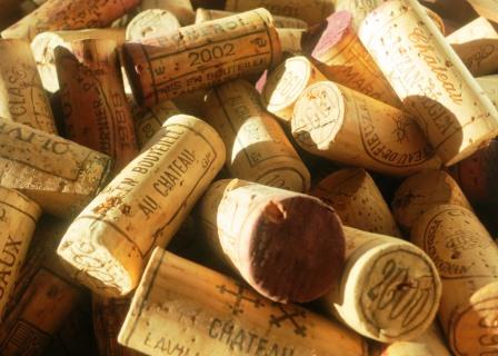 Corks from wine bottles